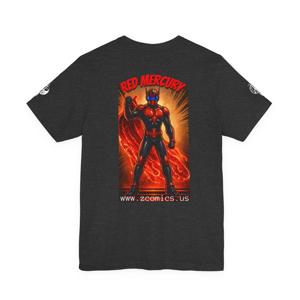 Red Mercury ZComics Tee — Retro Comic Back Graphic T-Shirt