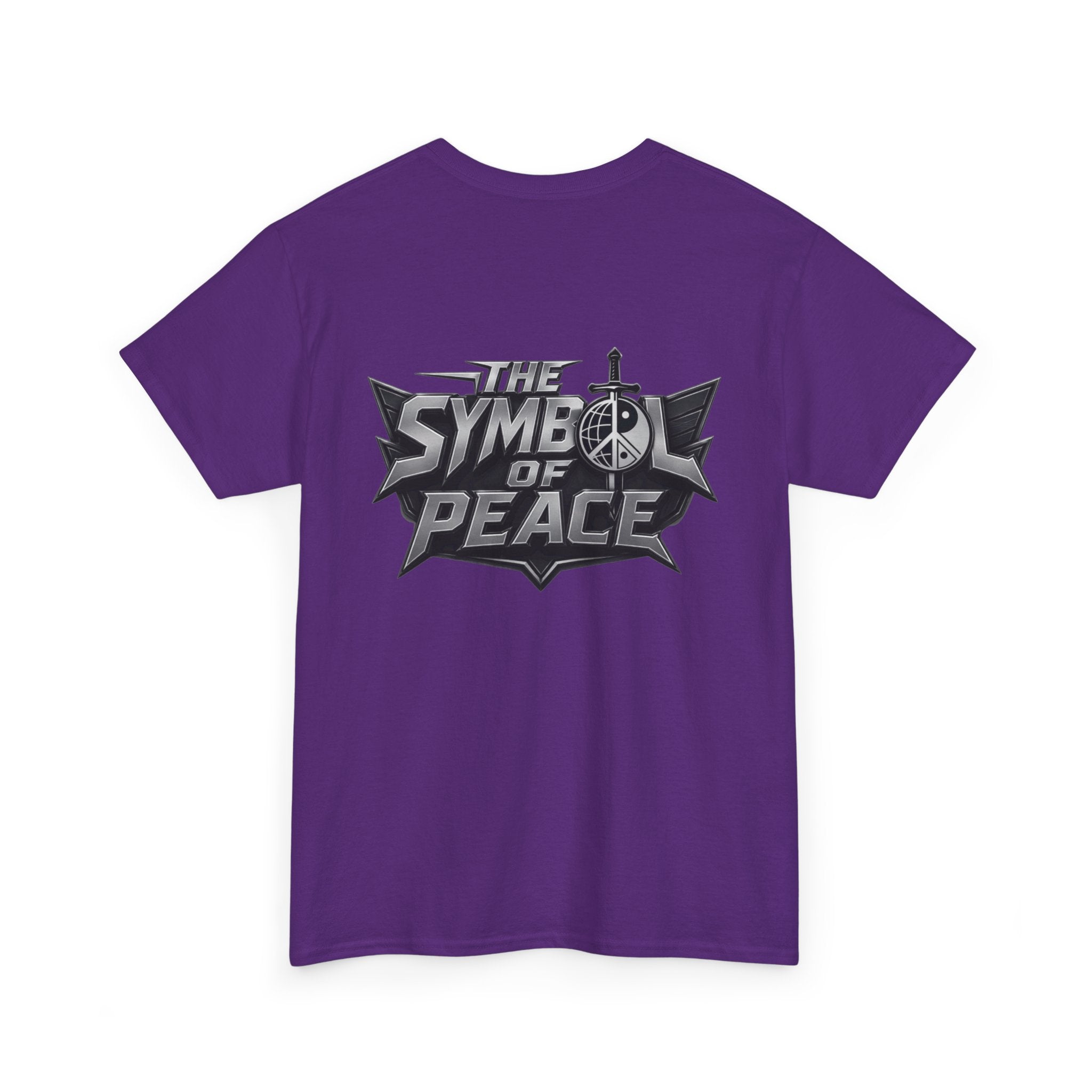 Symbol of Peace Graphic Tee — Sword & Shield Logo T‑Shirt