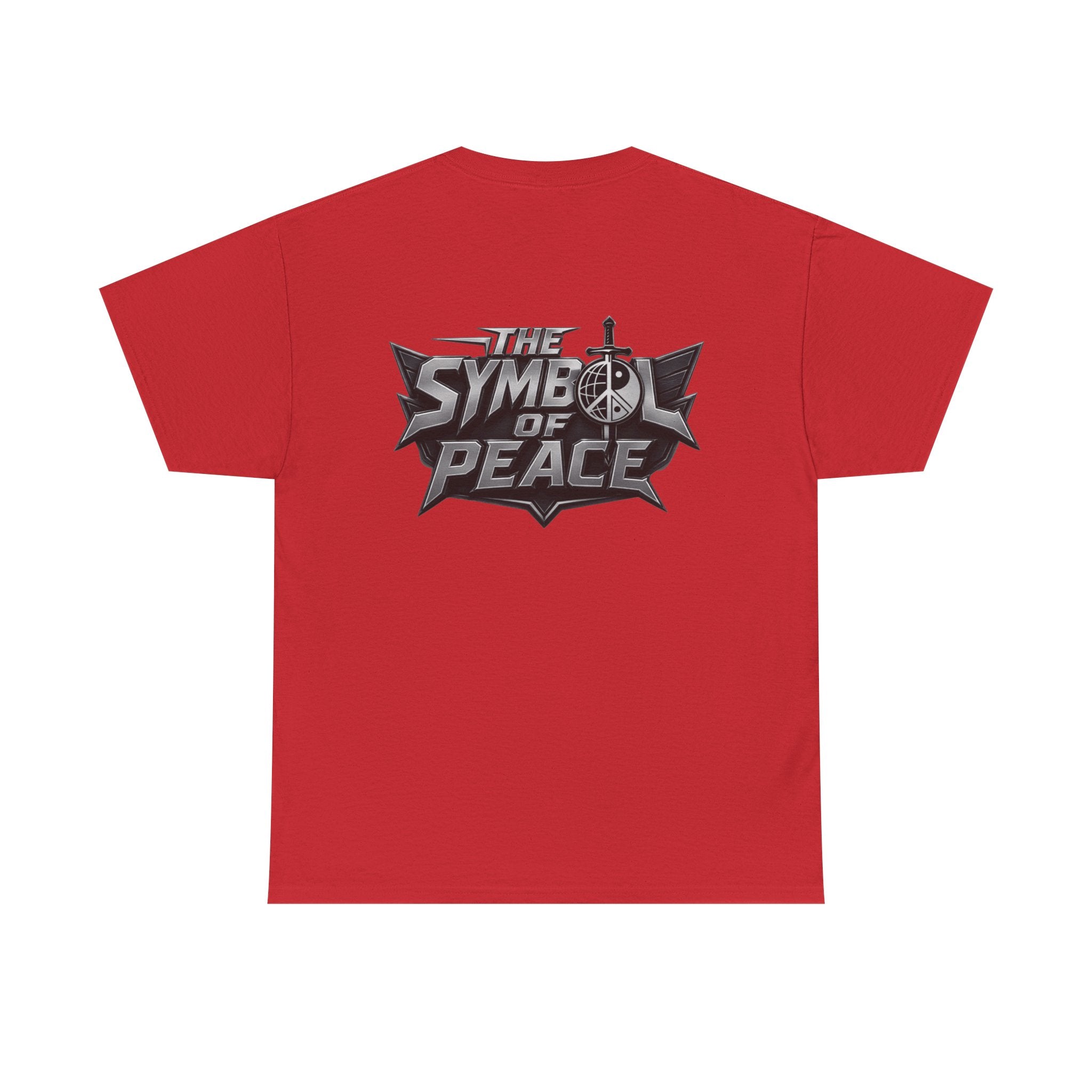 Symbol of Peace Graphic Tee — Sword & Shield Logo T‑Shirt