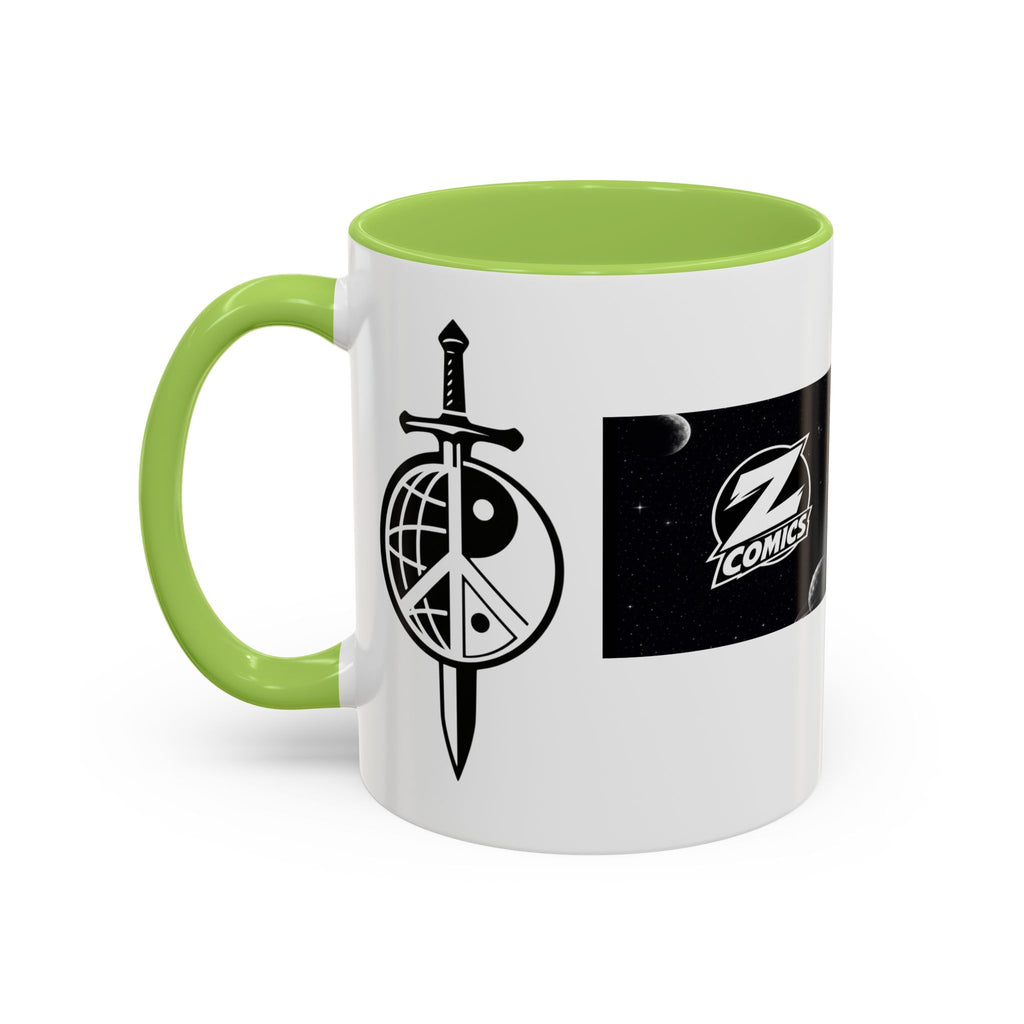 Peace Globe Dagger Accent Coffee Mug — Z Comics Logo 11/15oz