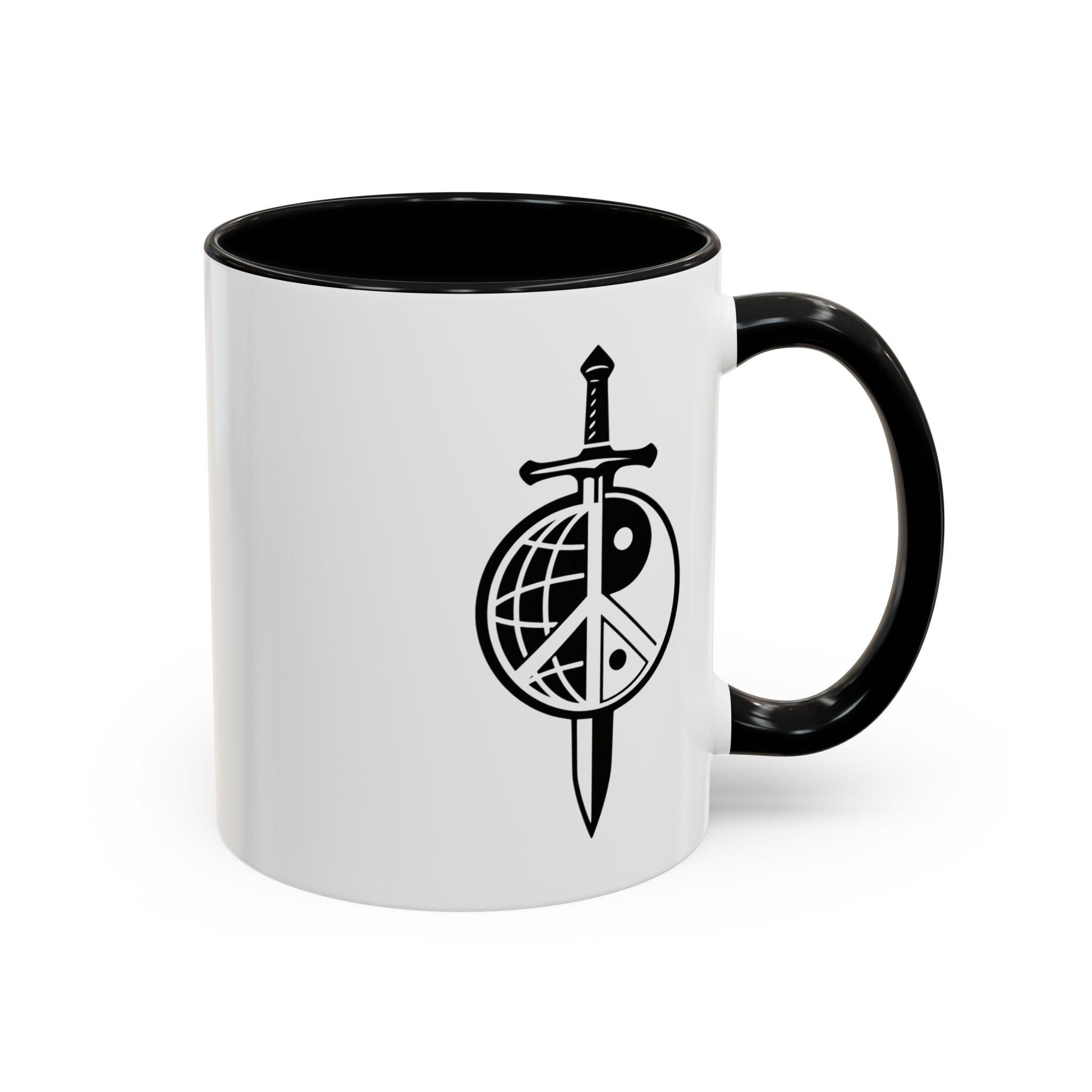 Peace Globe Dagger Accent Coffee Mug — Z Comics Logo 11/15oz