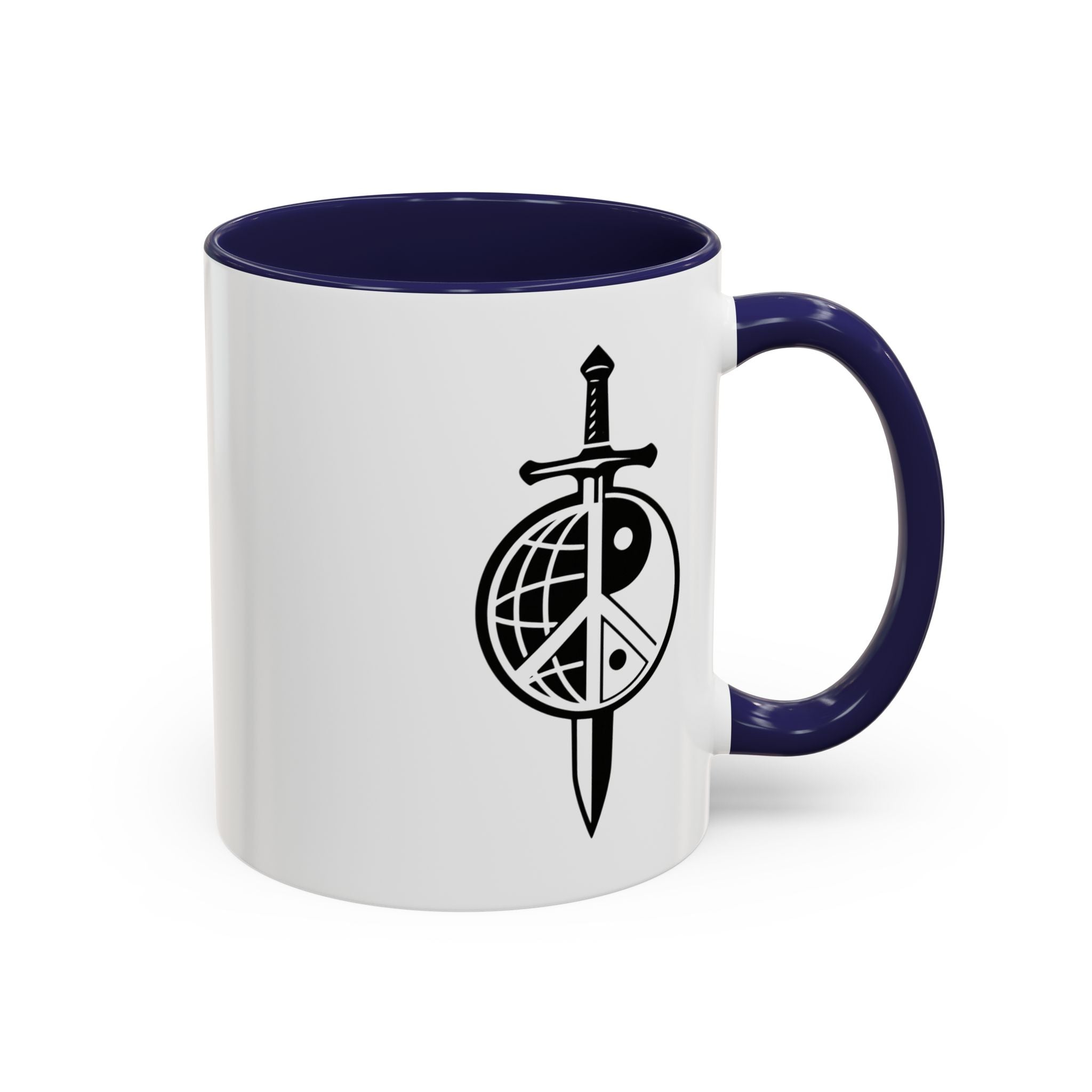 Peace Globe Dagger Accent Coffee Mug — Z Comics Logo 11/15oz