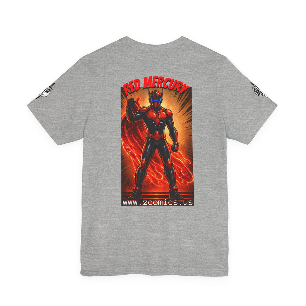 Red Mercury ZComics Tee — Retro Comic Back Graphic T-Shirt