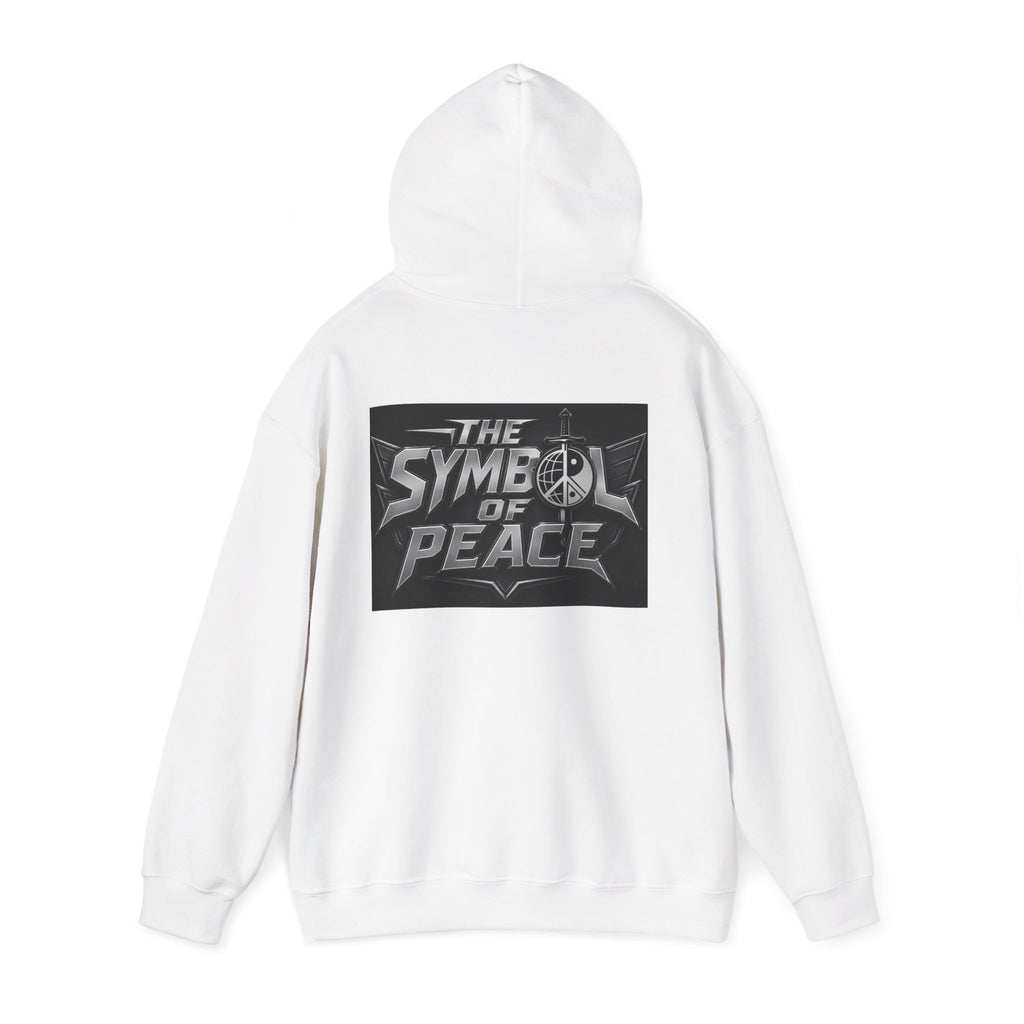 Peace Symbol Sword Hoodie — "The Symbol of Peace" Graphic Sweatshirt