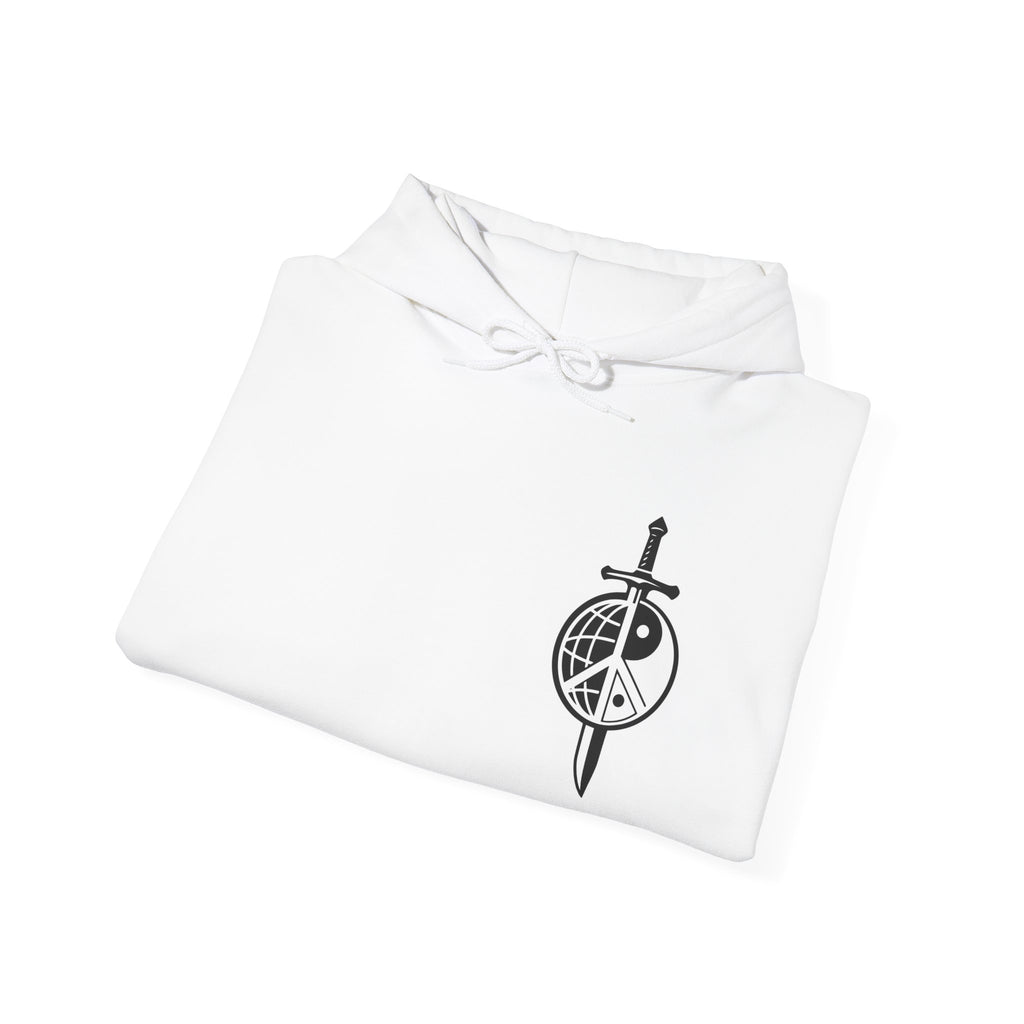 Peace Symbol Sword Hoodie — "The Symbol of Peace" Graphic Sweatshirt