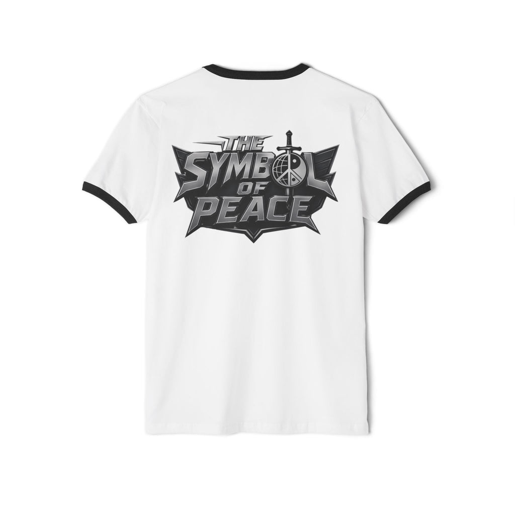 Sword & Peace Ringer T-Shirt — "The Symbol of Peace" Graphic Tee