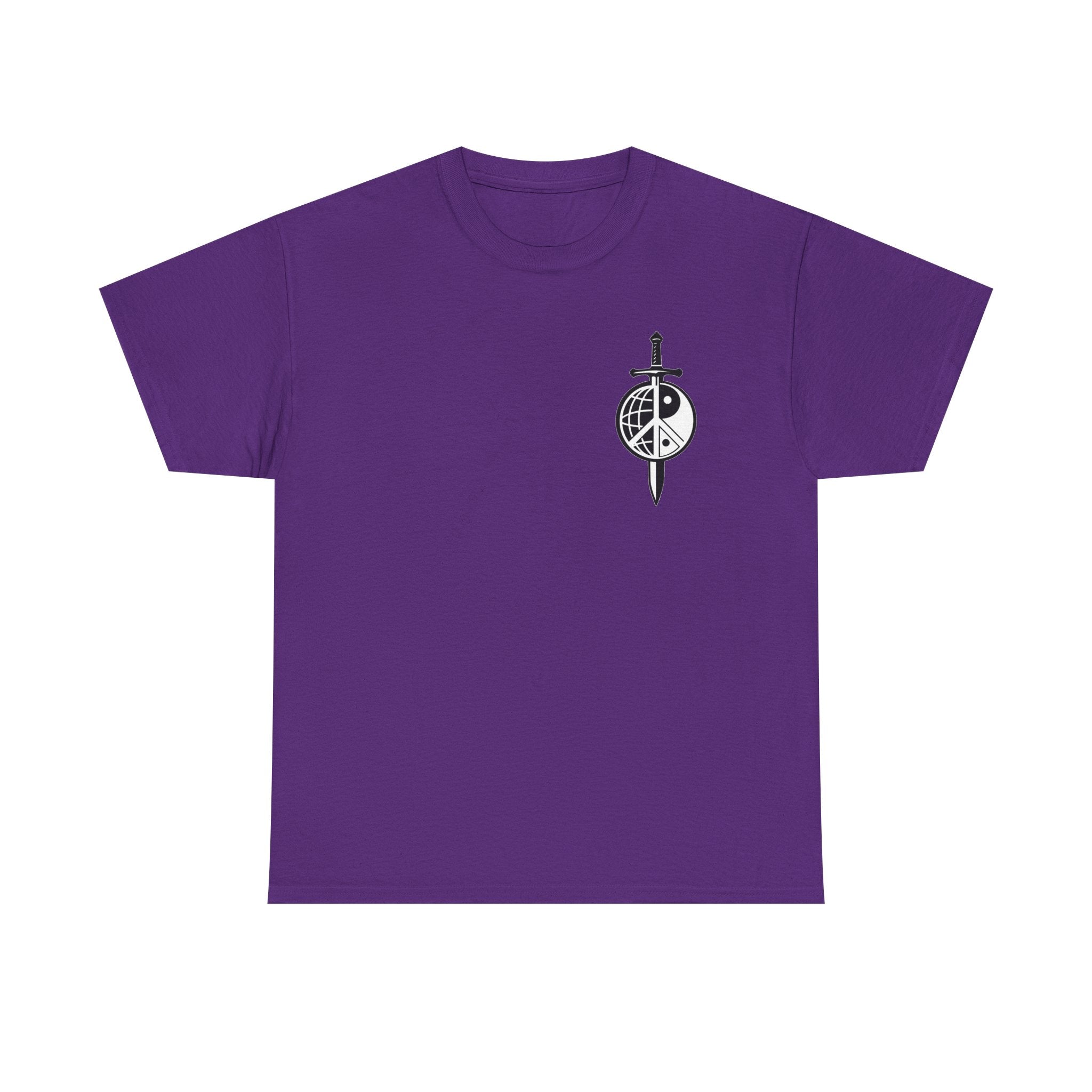 Symbol of Peace Graphic Tee — Sword & Shield Logo T‑Shirt