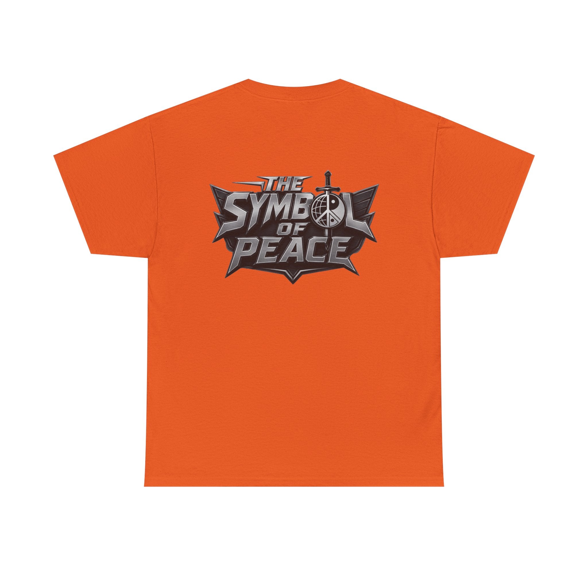 Symbol of Peace Graphic Tee — Sword & Shield Logo T‑Shirt