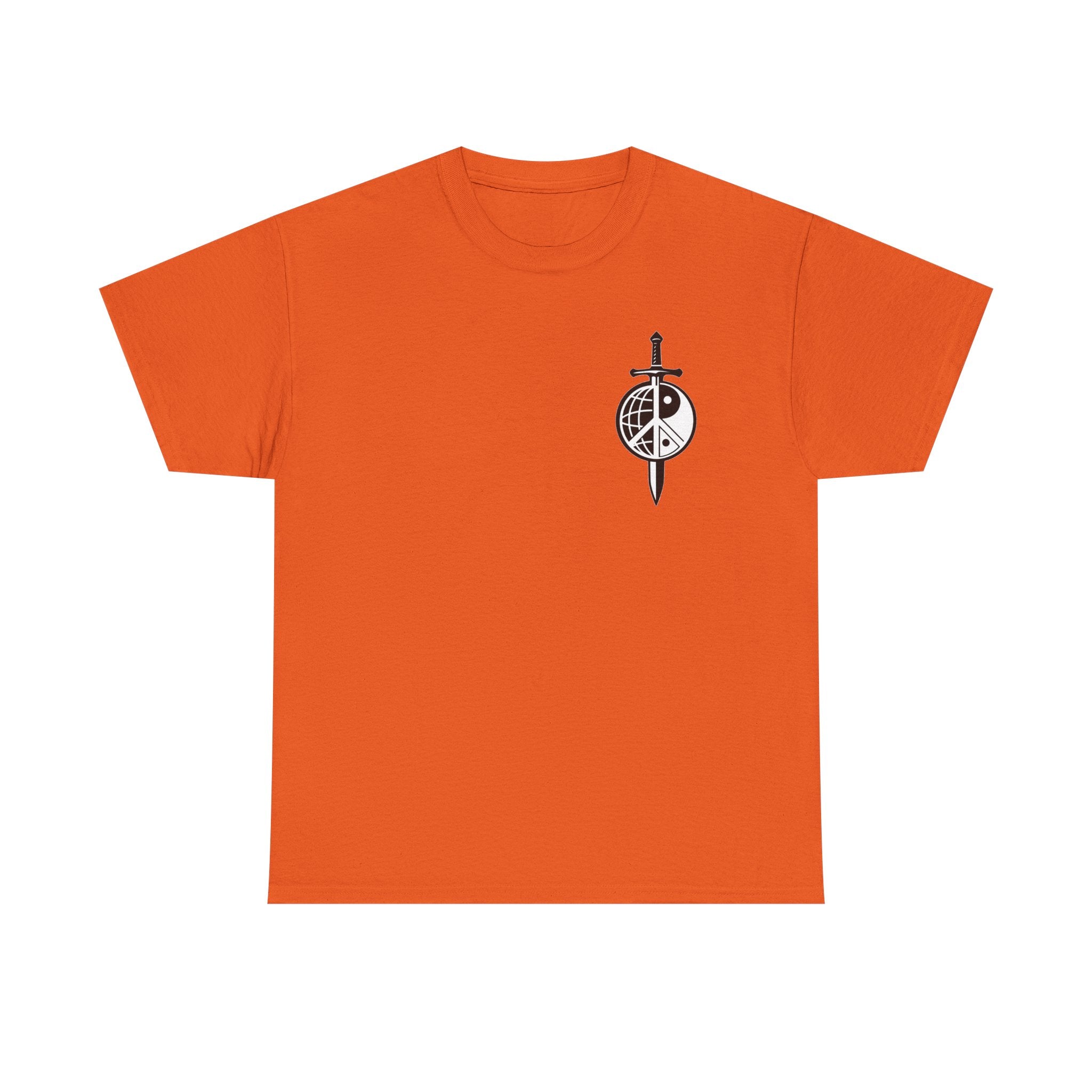 Symbol of Peace Graphic Tee — Sword & Shield Logo T‑Shirt