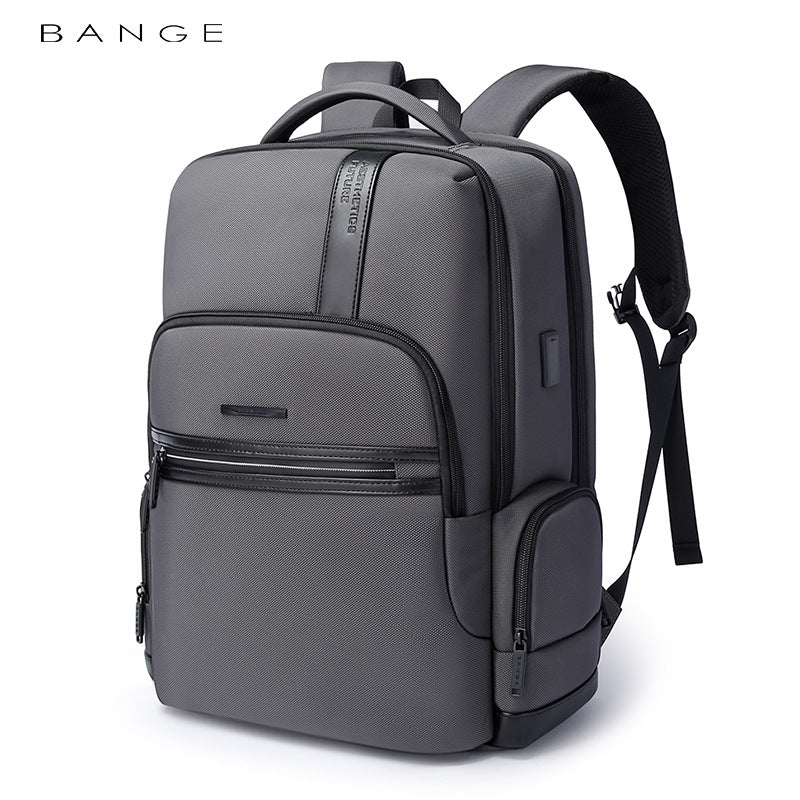 Backpack New Men's Backpack Simple Computer Bag Business Travel Large Capacity Multi-Function USB School Bag