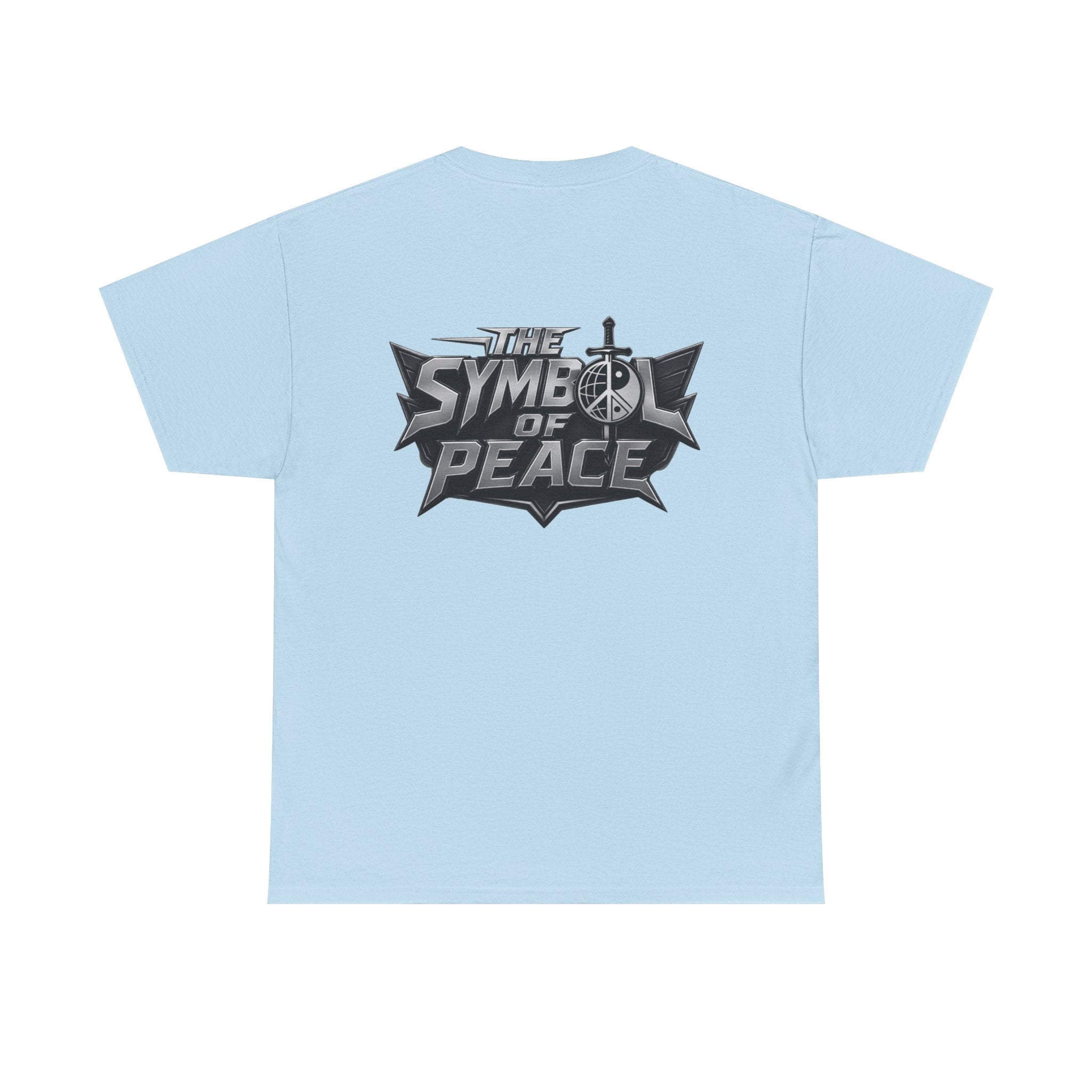 Symbol of Peace Graphic Tee — Sword & Shield Logo T‑Shirt