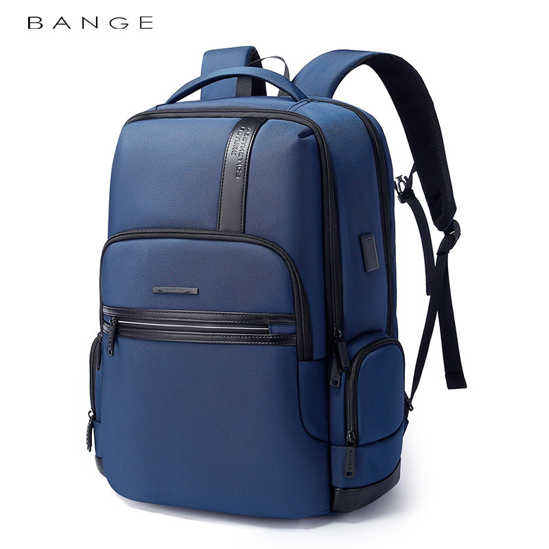 Backpack New Men's Backpack Simple Computer Bag Business Travel Large Capacity Multi-Function USB School Bag