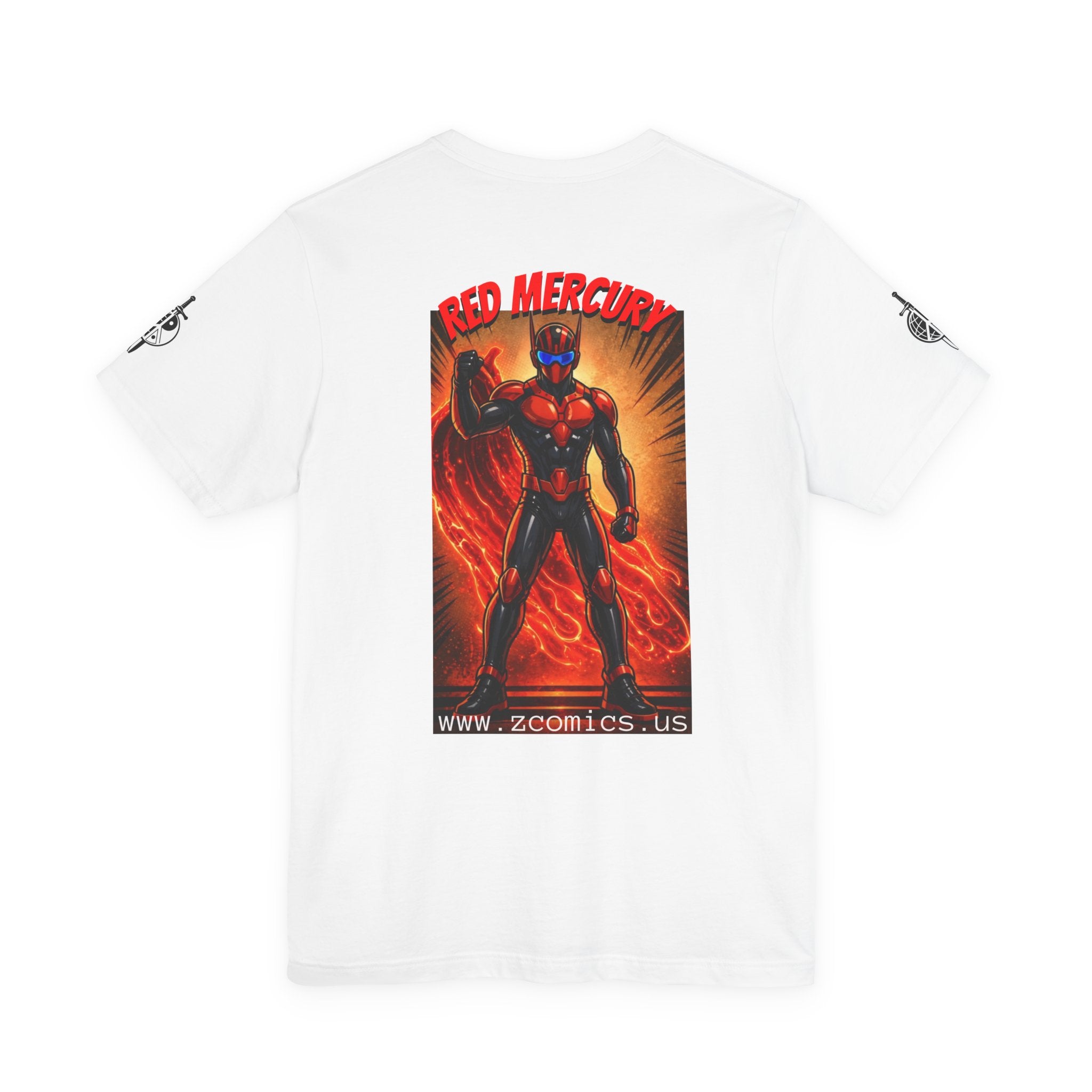 Red Mercury ZComics Tee — Retro Comic Back Graphic T-Shirt