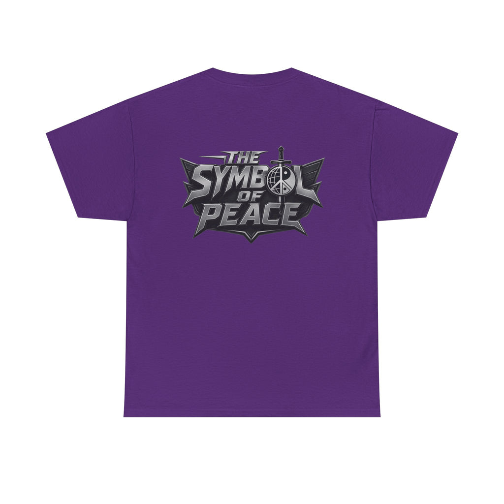 Symbol of Peace Graphic Tee — Sword & Shield Logo T‑Shirt