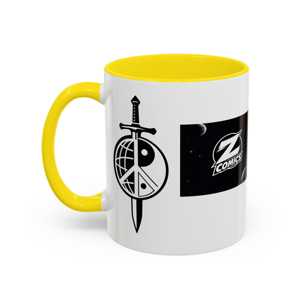 Peace Globe Dagger Accent Coffee Mug — Z Comics Logo 11/15oz