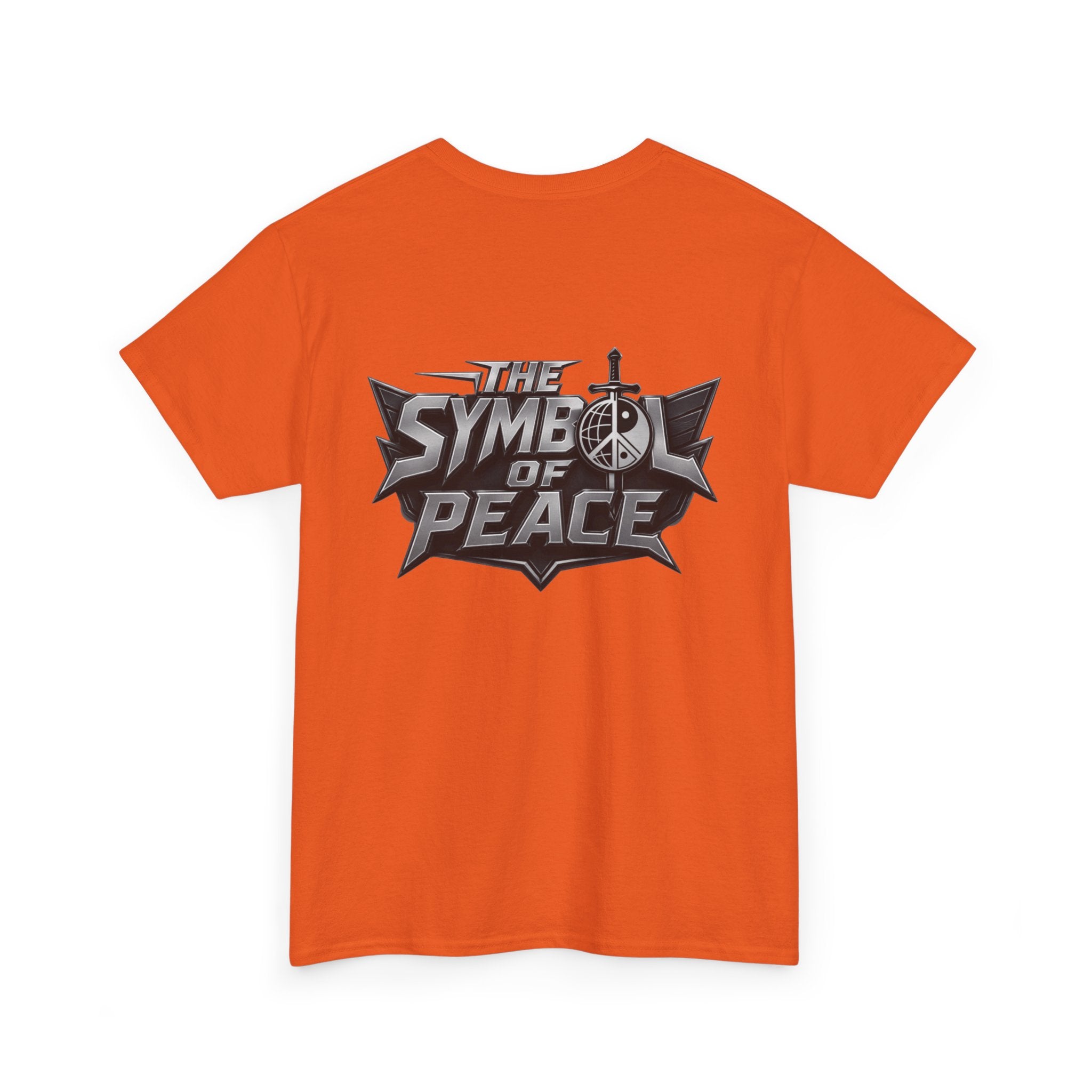 Symbol of Peace Graphic Tee — Sword & Shield Logo T‑Shirt