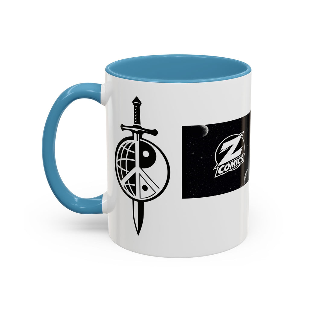 Peace Globe Dagger Accent Coffee Mug — Z Comics Logo 11/15oz