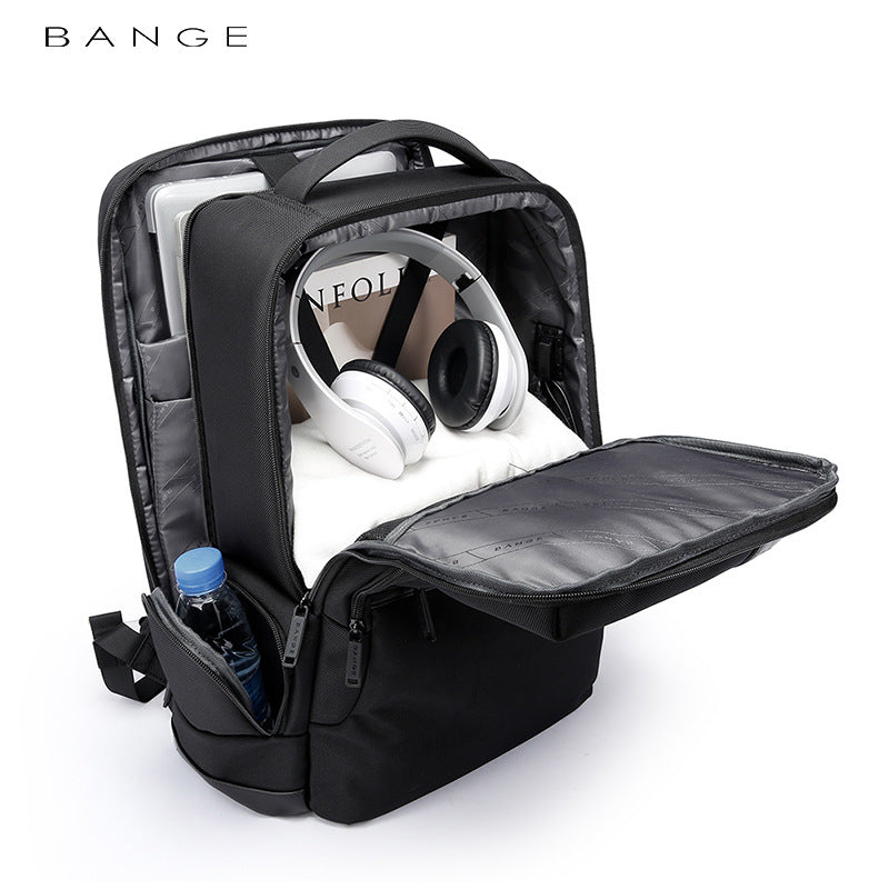 Backpack New Men's Backpack Simple Computer Bag Business Travel Large Capacity Multi-Function USB School Bag