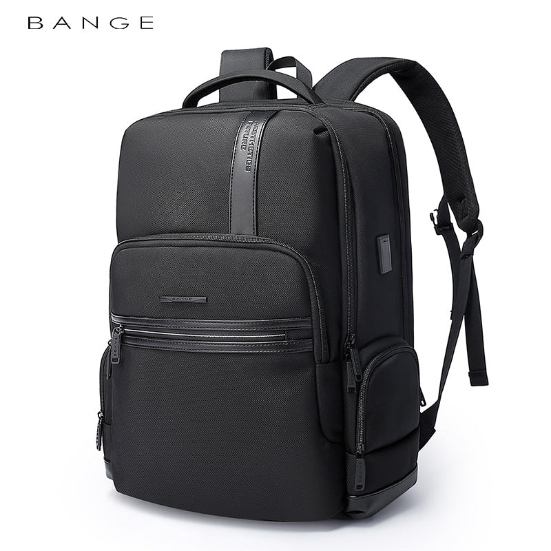 Backpack New Men's Backpack Simple Computer Bag Business Travel Large Capacity Multi-Function USB School Bag