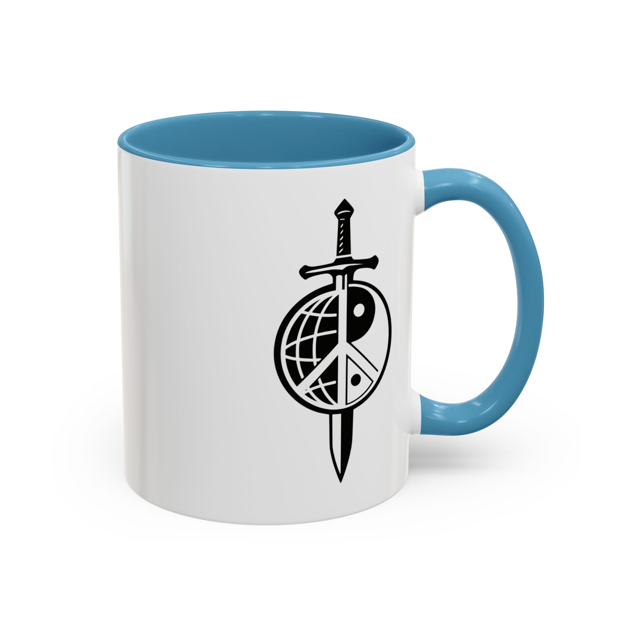 Peace Globe Dagger Accent Coffee Mug — Z Comics Logo 11/15oz