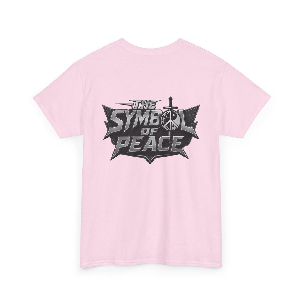 Symbol of Peace Graphic Tee — Sword & Shield Logo T‑Shirt
