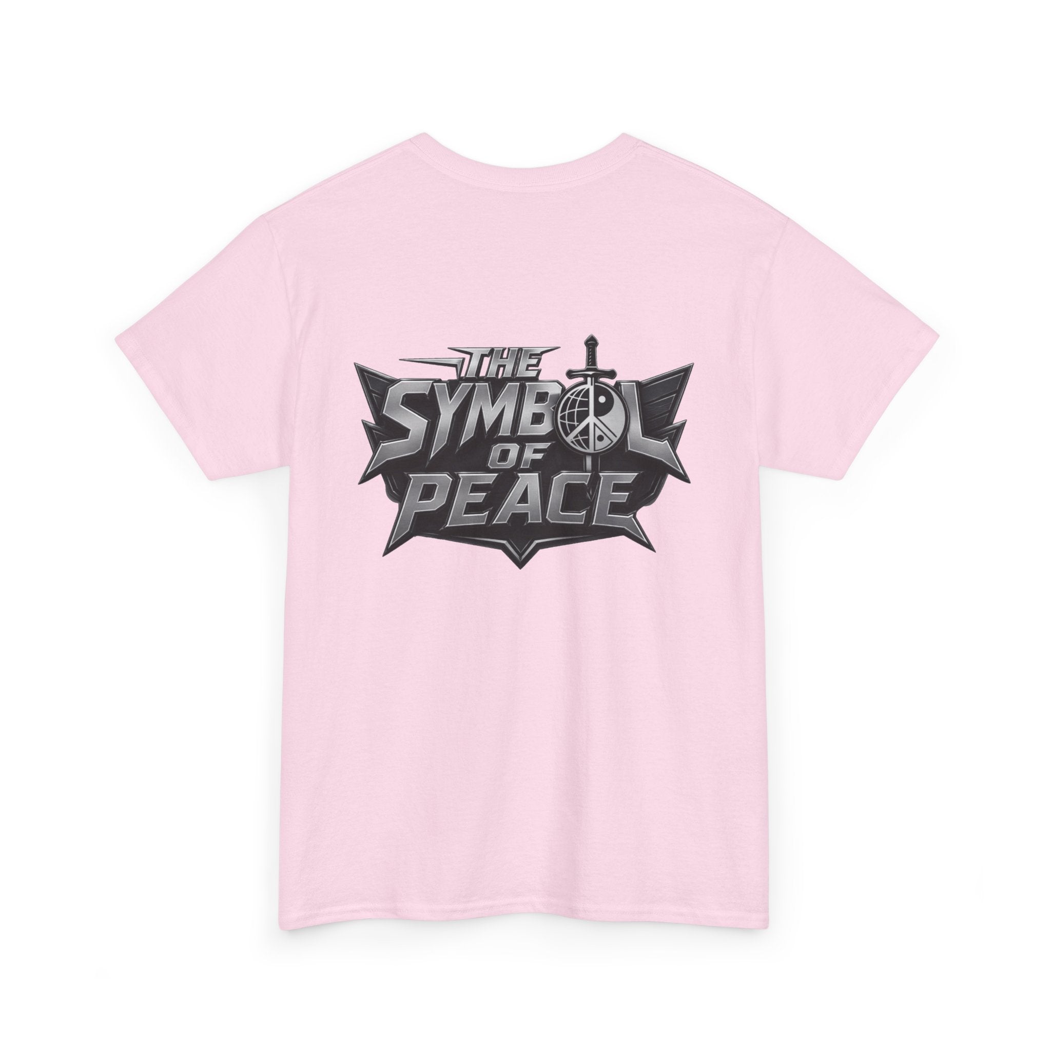 Symbol of Peace Graphic Tee — Sword & Shield Logo T‑Shirt