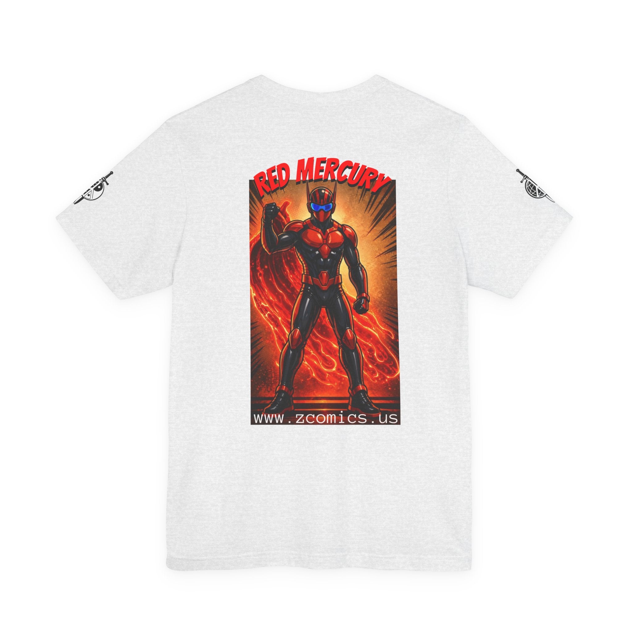 Red Mercury ZComics Tee — Retro Comic Back Graphic T-Shirt