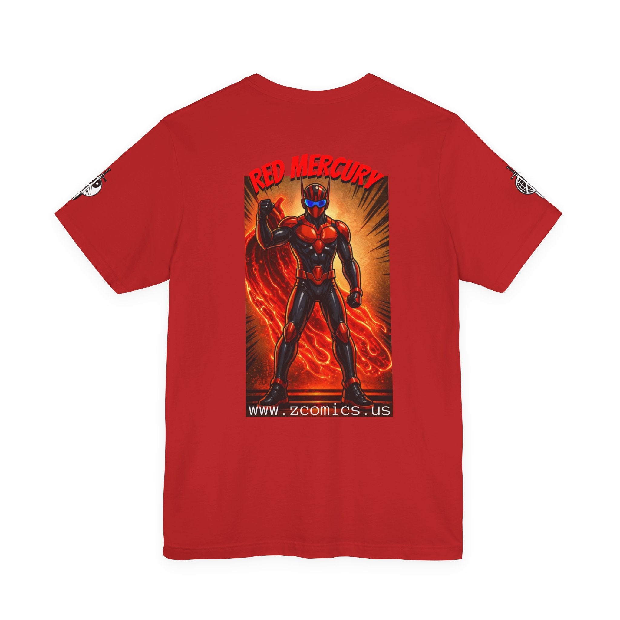 Red Mercury ZComics Tee — Retro Comic Back Graphic T-Shirt