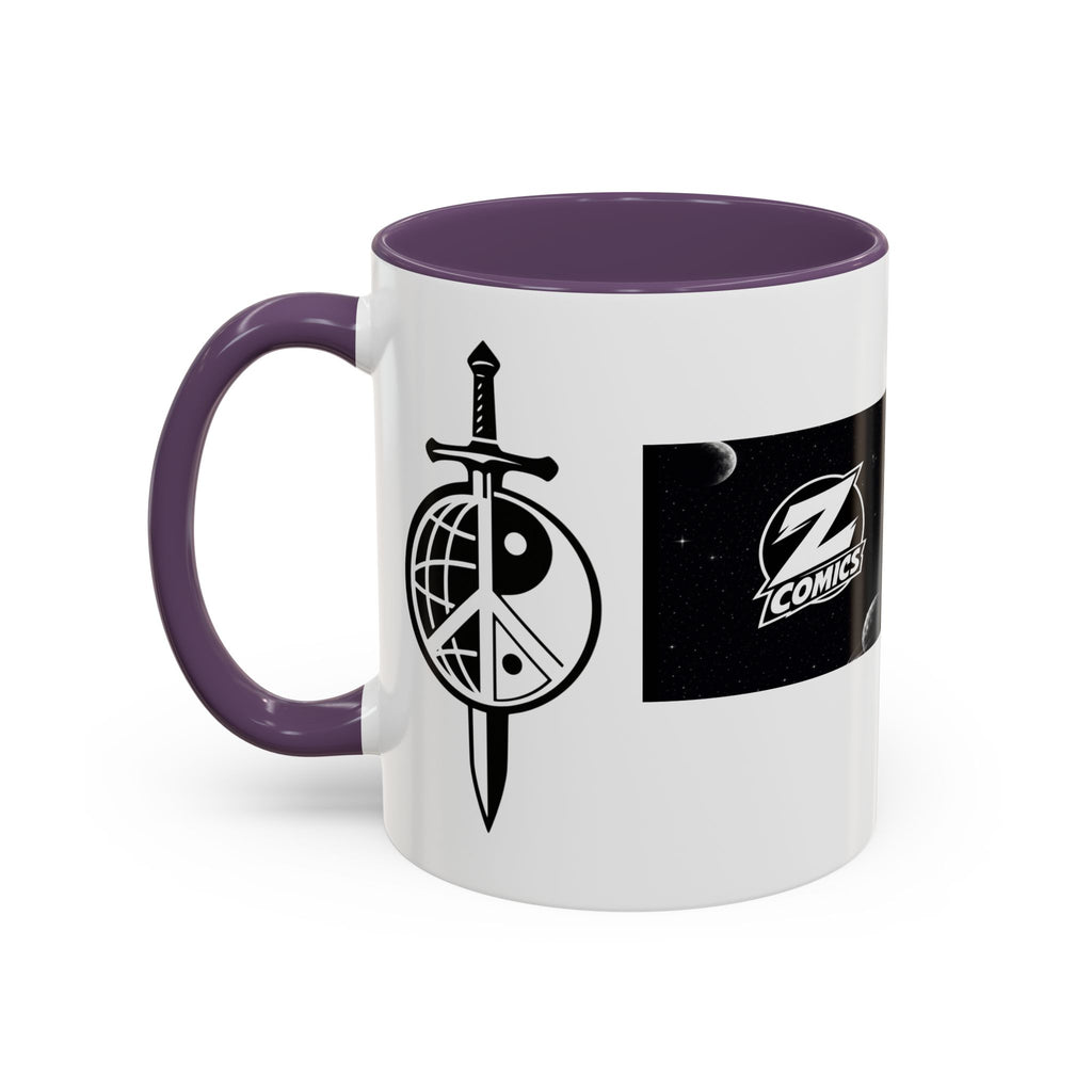 Peace Globe Dagger Accent Coffee Mug — Z Comics Logo 11/15oz
