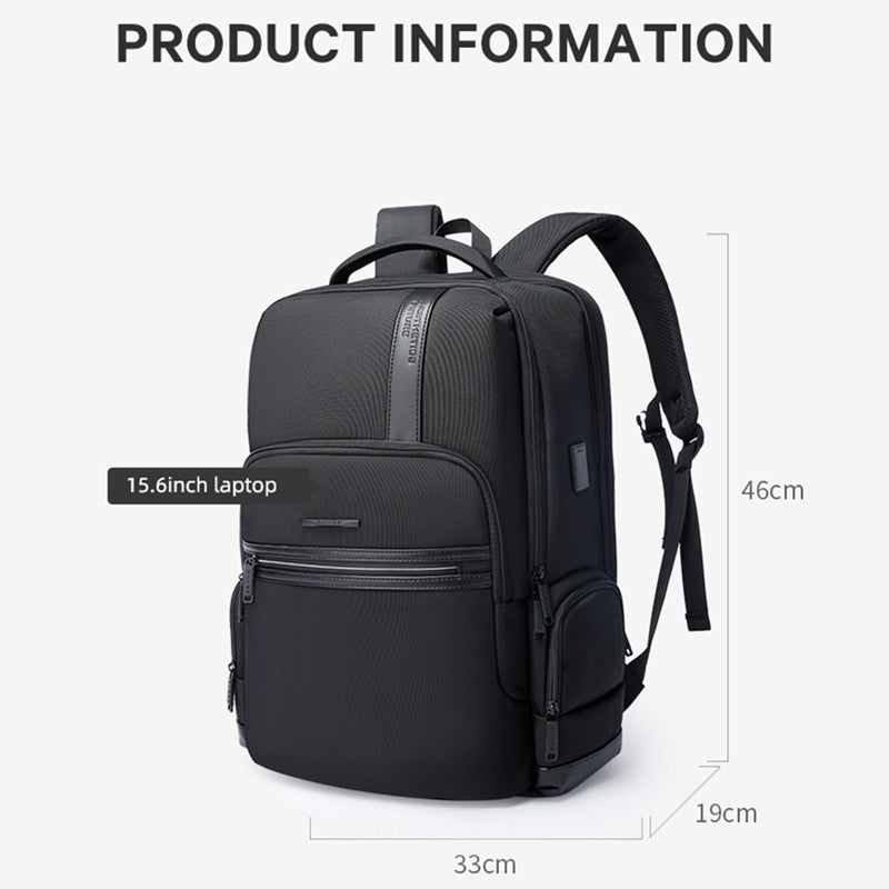 Backpack New Men's Backpack Simple Computer Bag Business Travel Large Capacity Multi-Function USB School Bag