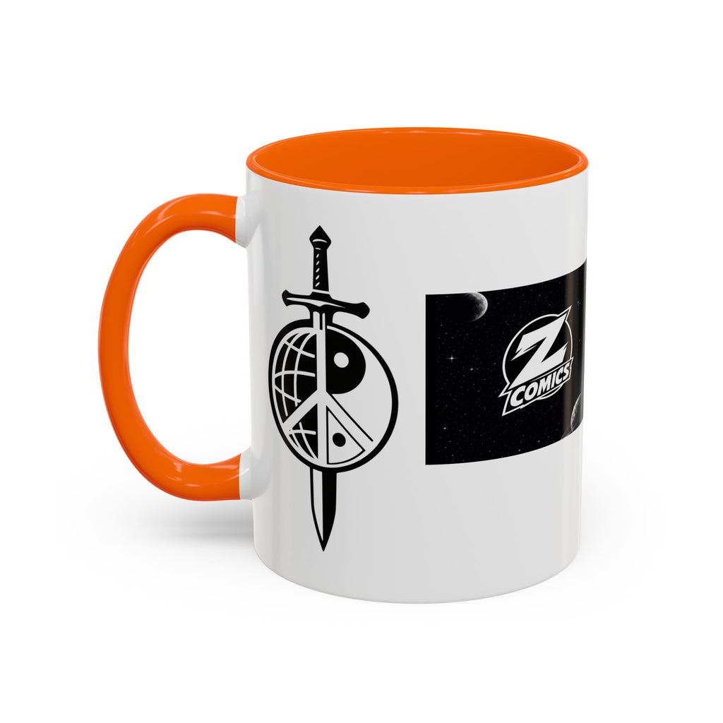 Peace Globe Dagger Accent Coffee Mug — Z Comics Logo 11/15oz